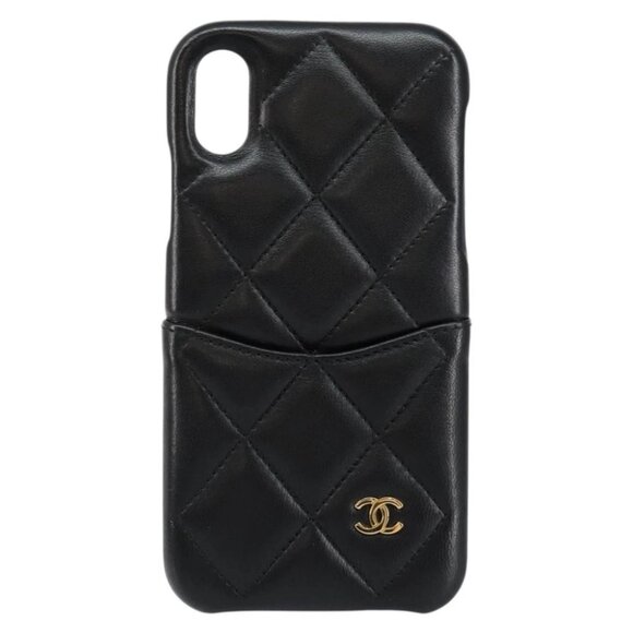 CHANEL Matelasse iPhone Case Lamb Skin Black CC - Picture 2 of 8